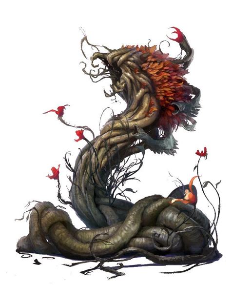 Viper Vine Pathfinder Creature Concept Art Fantasy Beasts Tree Monster