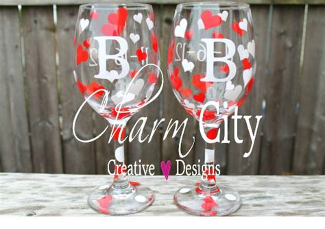 Items Similar To Valentines Day Personalized Wine Glass On Etsy