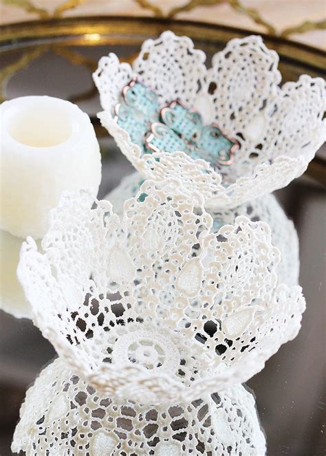 Lace Doily Bowls Positively Splendid Crafts Sewing Recipes And