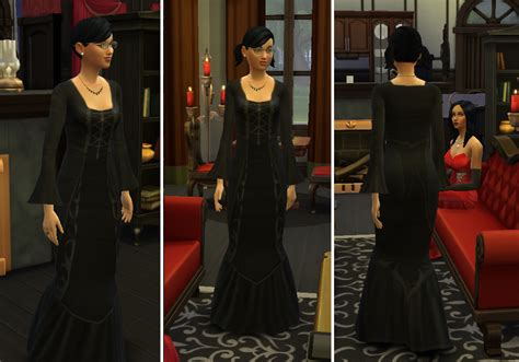 Mod The Sims Cassandra Goth Dress