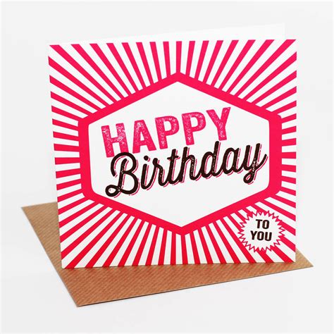 Retro Happy Birthday Card By Allihopa