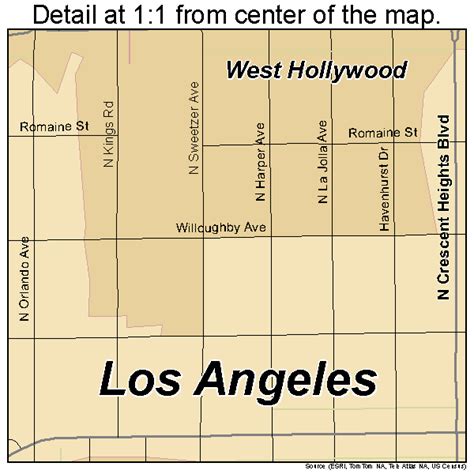 West Hollywood California Street Map 0684410