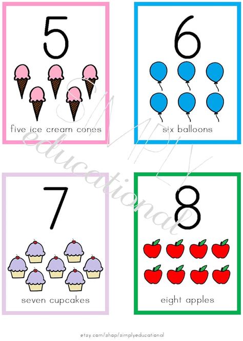 Number Flashcards Printable Flashcards Numbers 1 10 Etsy Porn Sex Picture