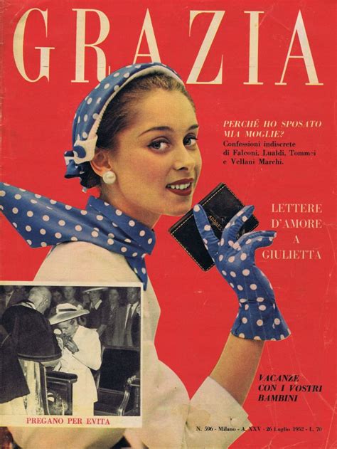 Grazia 1952 Fashion Magazine Italy Vintage Italian Magazine