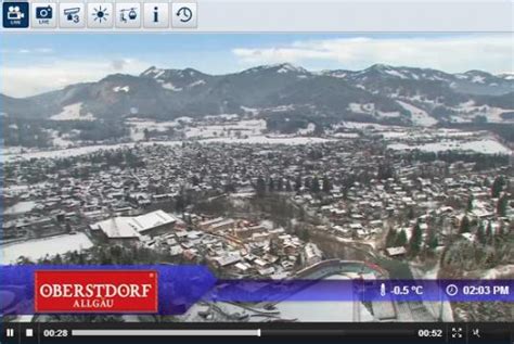 Wetterpanorama oberstdorf/oberstdorf schanze auf 876m (livetv/webtv). Live Streaming Skiing and Snowboarding Oberstdorf Schanze ...