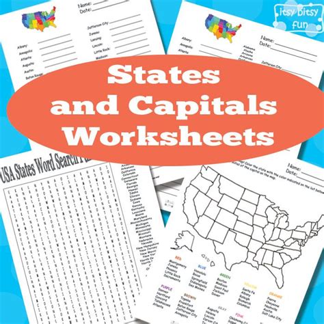 Free Printable Midwest States And Capitals Worksheet