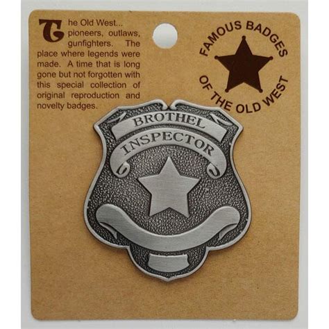 Worker Badges Lapel Pins Custom Brothel Inspector Badge