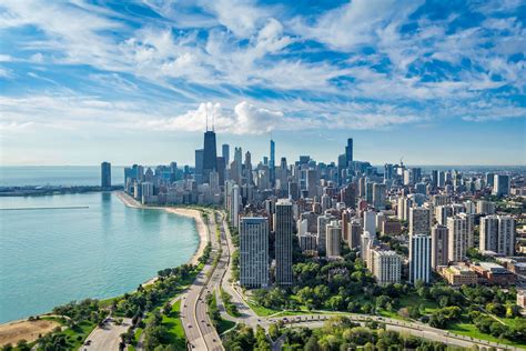 Chicago Skyline Aerial View Campaign For Action