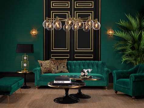 Emerald Embrace Featured Rooms Inspiration Dark Living Rooms