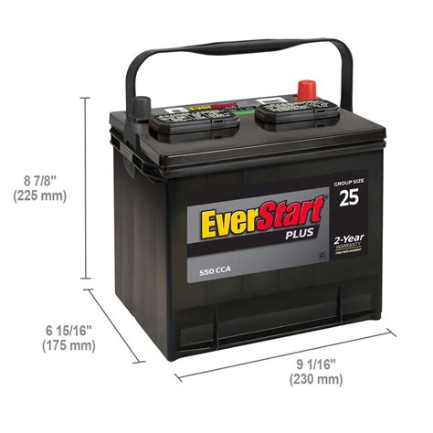 Buy Everstart Plus Lead Acid Automotive Battery Group Size 25 12 Volt