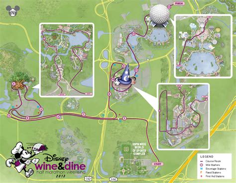 Wine And Dine Half Marathon Course Map Run Disney Wine And Dine