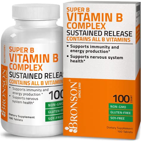 Super B Vitamin B Complex Sustained Slow Release Vitamin B1 B2 B3