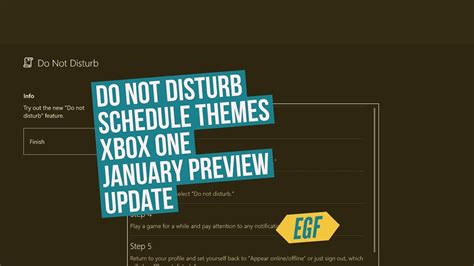 Do Not Disturb And Scheduled Themes Xbox One Preview Updatejanuary