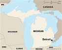Map Of Detroit Michigan And Surrounding Areas - Topographic Map World