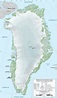 Topographic map of Greenland - Ontheworldmap.com