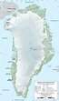 Topographic map of Greenland - Ontheworldmap.com