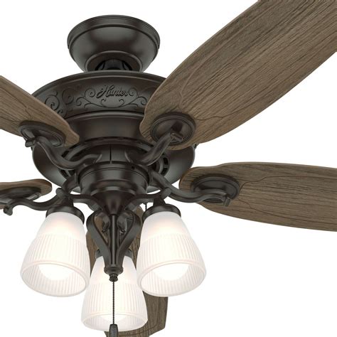 Hunter Fan 54 Inch Traditional Noble Bronze Indoor Ceiling Fan With
