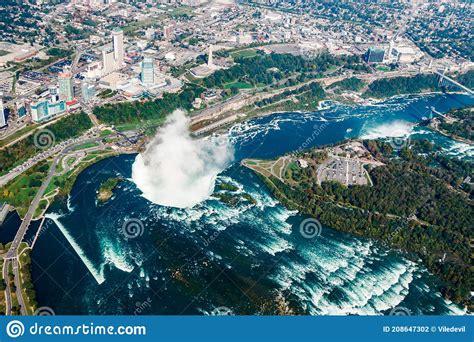 Fantastic Aerial Views Of The Niagara Falls Ontario Canada Editorial
