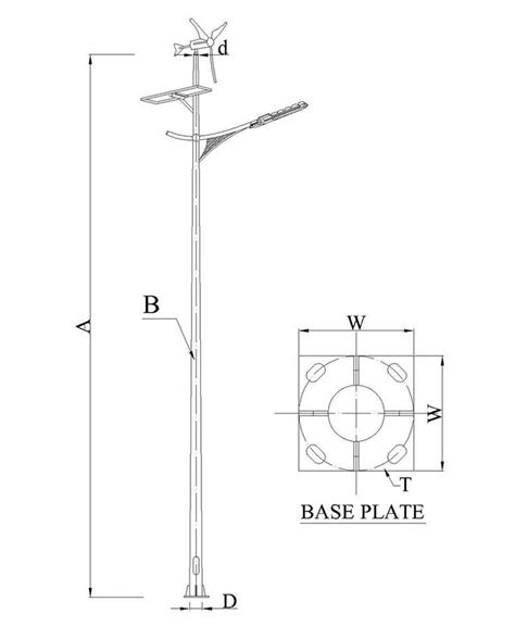 Sm 05 Hybrid Led Street Light Solar Wind Hybrid Street Light Seming Lighting