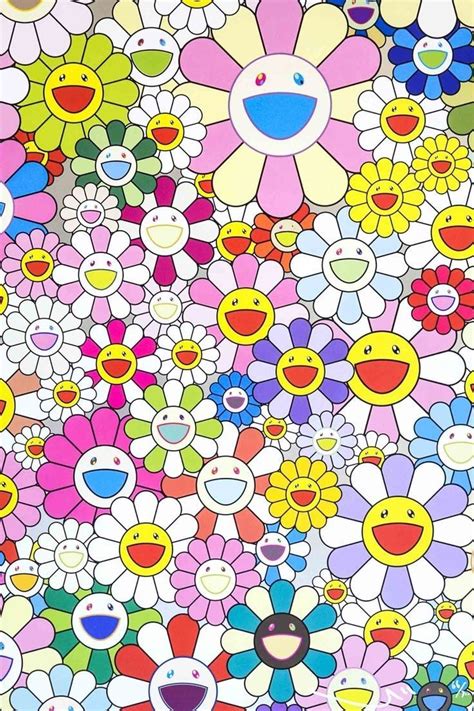 J Balvin Colores Murakami Flower Takashi Murakami Art Art Collage Wall
