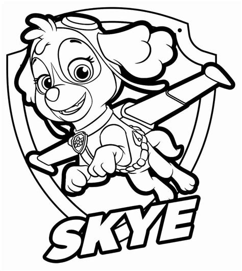 Skye In Paw Patrol Coloring Page Download Print Or Color Online For Free