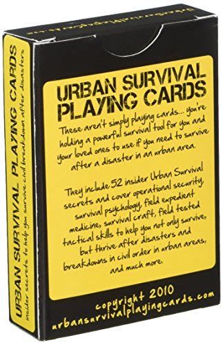 Urban Survival Playing Cards These Arent Simply Playing Cardsthey