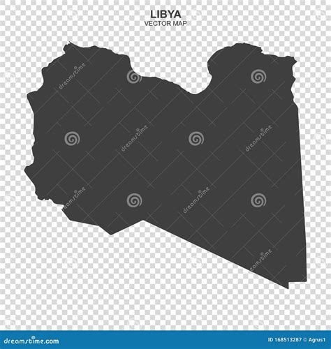 Political Map Of Libya Isolated On Transparent Background Stock Vector