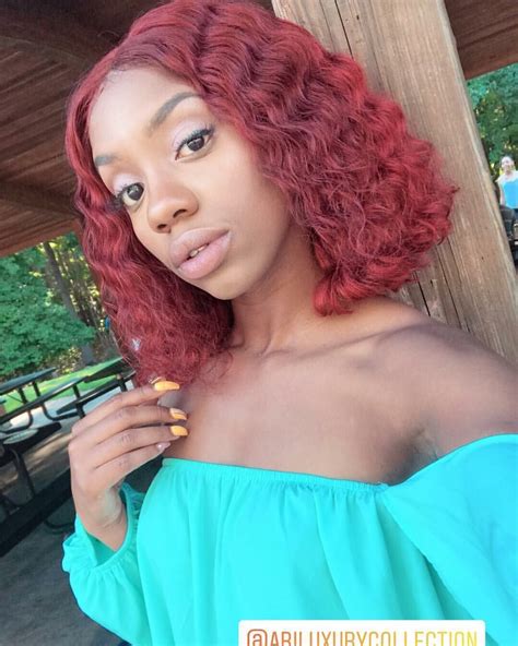 Beautifullyeducated Rocking Her Bundles In Beautiful 🔥🔥 Red Color Which She Bleached Dyed