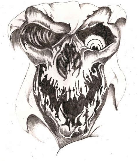 Creepy Skull By Thelob On Deviantart Skull Art Drawing Skull Art