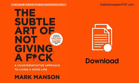 The Subtle Art Of Not Giving A Fuck Pdf Download For Free