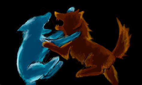 Fire And Water Wolves By Animefreak On Deviantart