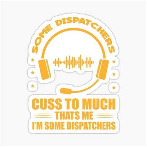 Dispatcher 911 Operator Thin Gold Yellow Line Dispatcher Sticker