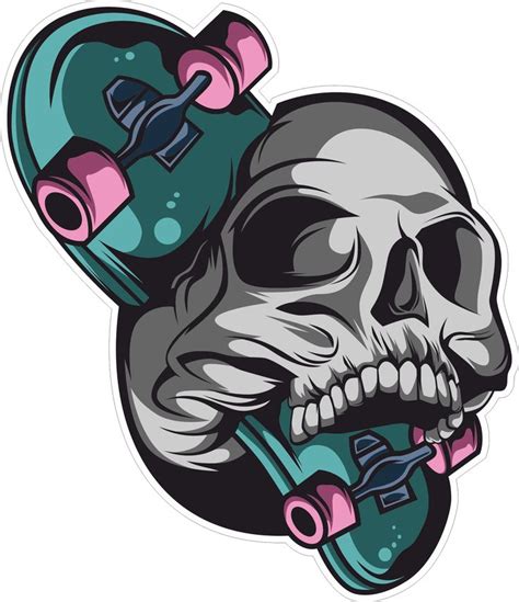 Skull Skate Sticker Graffiti Characters Graffiti Style Art Doodle