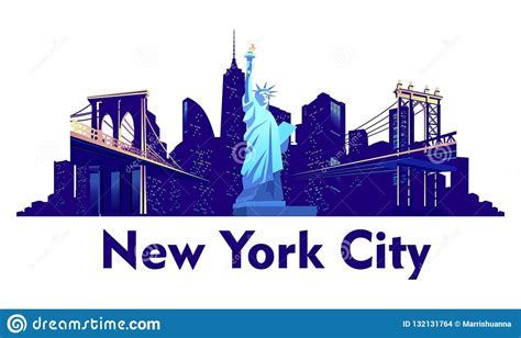 New York City Stock Vector Illustration Of America 132131764