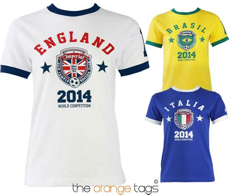 Womens Ladies World Cup 2014 Printed Top National Football Soccer T