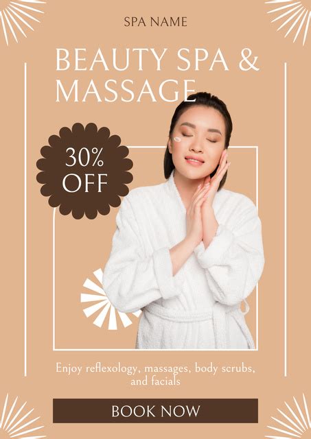 Massage And Spa Services Ad Online Poster A2 Template Vistacreate