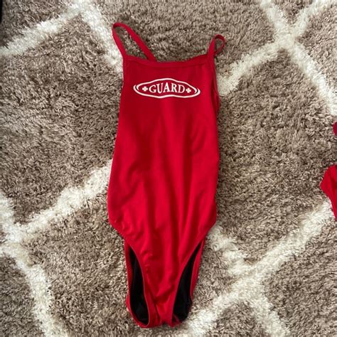 Swim Red Lifeguarding One Piece Worn A Couple Times In Good Condition