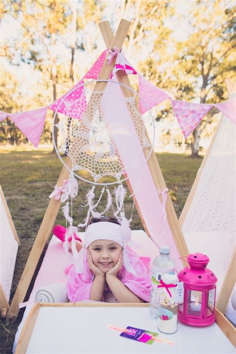 Kara S Party Ideas Bright And Modern Glamping Birthday Party Kara S Party Ideas