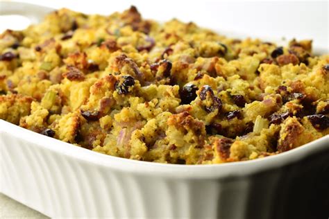 Jalapeno Cornbread Stuffing With Sausage And Dried Cranberries