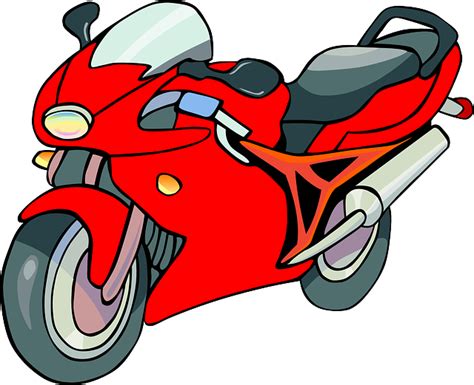 Motorcycle Bike Red Free Vector Graphic On Pixabay