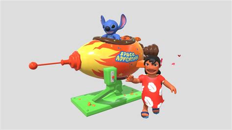 Lilo And Stitch With Spaceship 3d Model By Maumaup28 C3f8e28