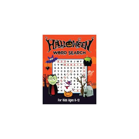 Buy Halloween Word Search For Kids Ages 8 12 75 Halloween Themed Word