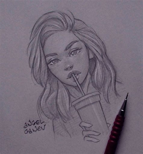 Shake Time~~💜😋 Quick Pencil Sketch 🙈 Sketches Art Sketches