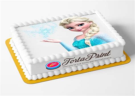 Topper Cake Frozen Cialda Per Torta Personalizzata Rettangolare Tortaprint