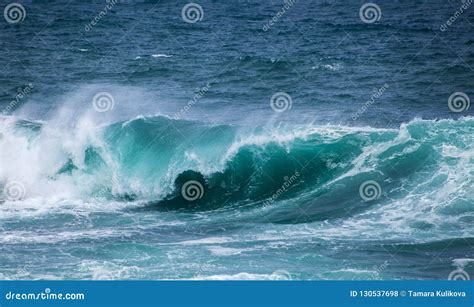 Ocean Waves Breaking Stock Photo Image Of Crest Drop 130537698