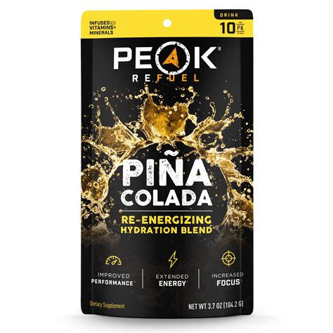 Peak Refuel Pina Colada Re Energizing Drink Sticks