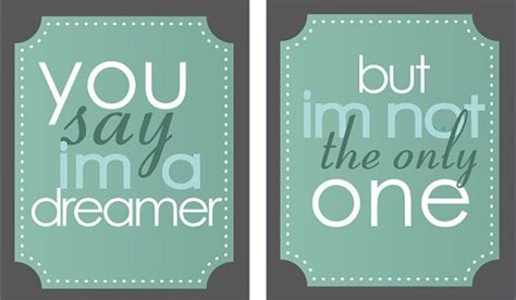 Items Similar To You Say Im A Dreamer Nursery Rime Quote Set 2