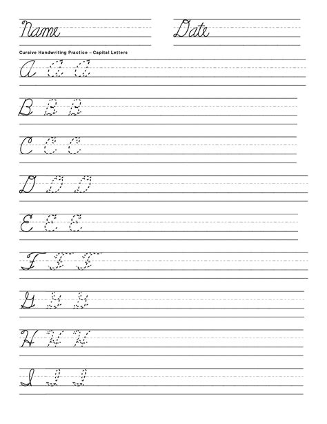 Trace the cursive letters, then write your own. Cursive Capital Letters Tracing | TracingLettersWorksheets.com