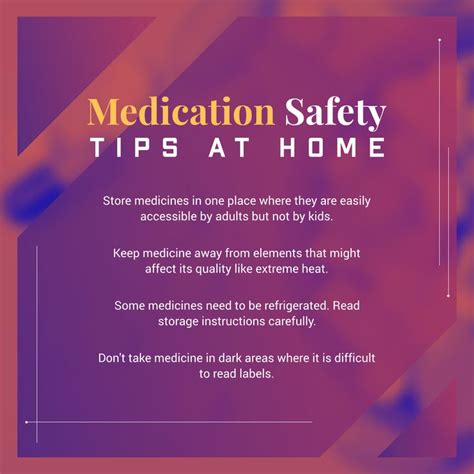 Medication Safety Tips At Home Medicationsafety