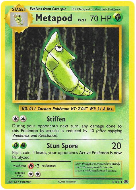 The official pokerrrr 2 app instagram account. Metapod - Evolutions #4 Pokemon Card